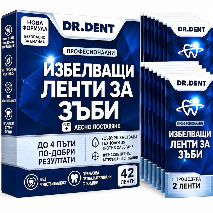 Dr.Dent — ленти за избелване, комплект 42 ленти